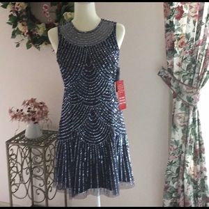 Aidan Maddox Gatsby style  NWT  sequined dress.